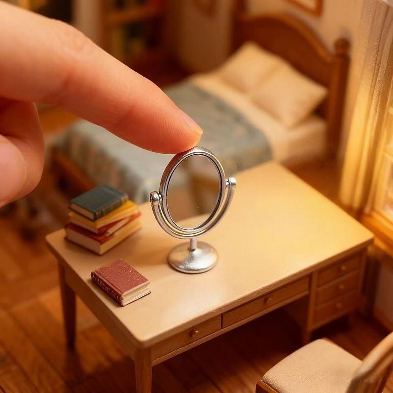 1Pcs Miniature Retro Mirror Dr - Vintage Home Textiles ulasan dan harga