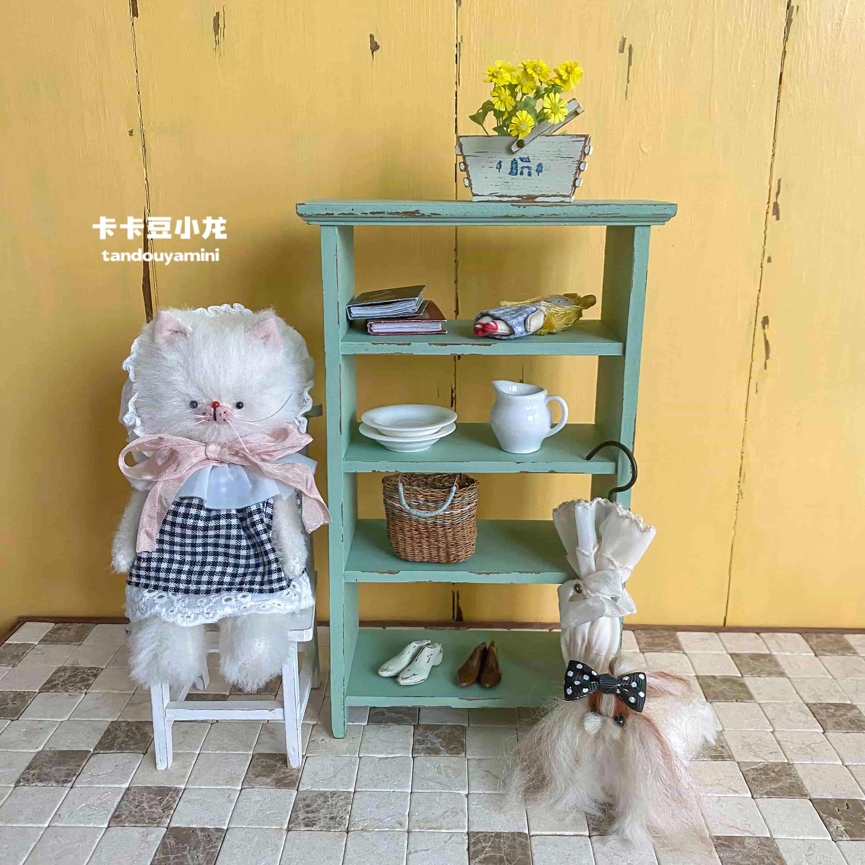1:6 Doll House Mini Model Furn - Vintage Home Textiles ulasan dan harga