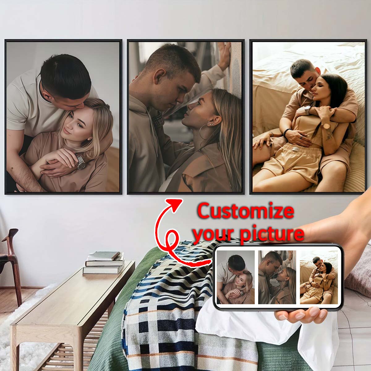 Triptych - 2D Custom Photo Woo - Home Textiles & Furnishings ulasan dan harga