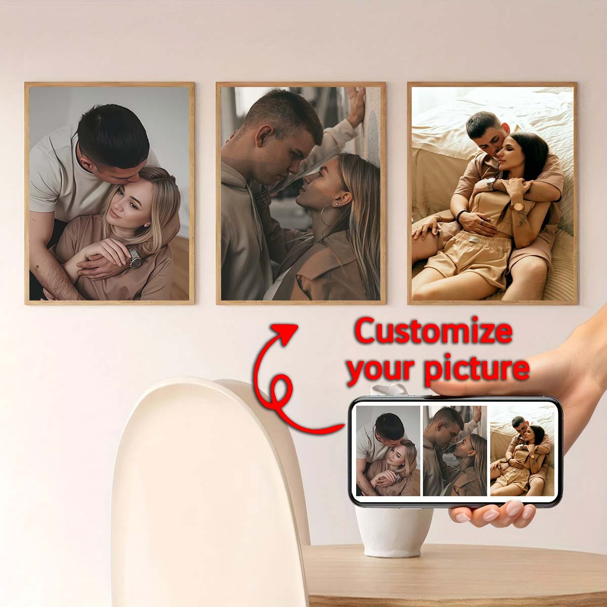 Triptych - 2D Custom Photo Woo - Home Textiles & Furnishings ulasan dan harga