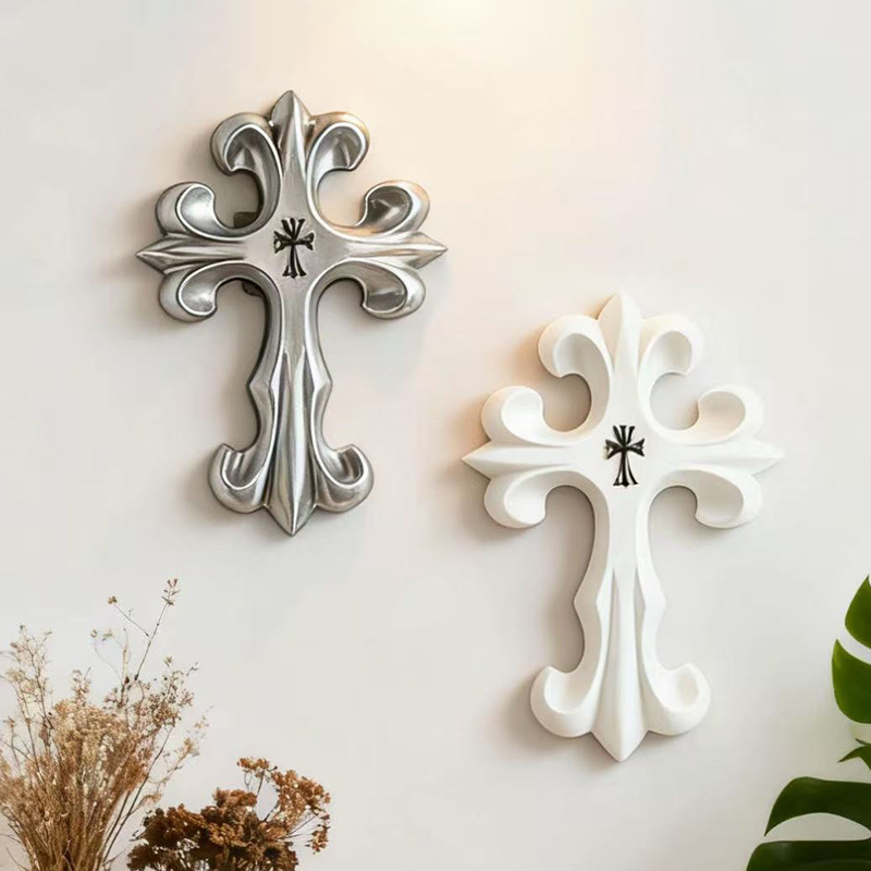 Retro Cross Wall Decor Gothic  - Vintage Home Textiles ulasan dan harga