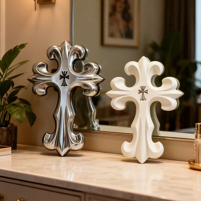 Retro Cross Wall Decor Gothic  - Vintage Home Textiles ulasan dan harga