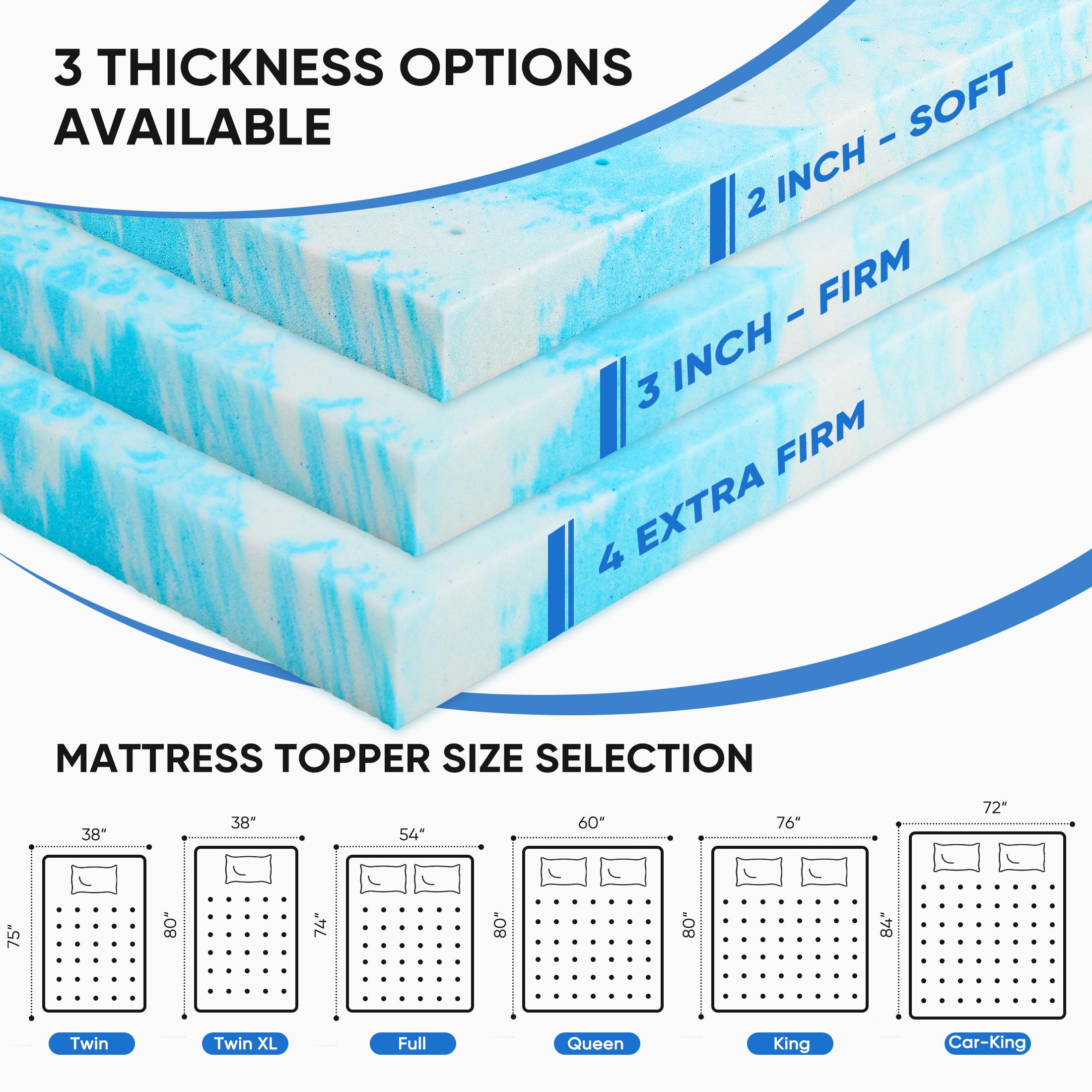 2 Inch Cooling Gel Swirl Memor - Memory Foam Topper ulasan dan harga