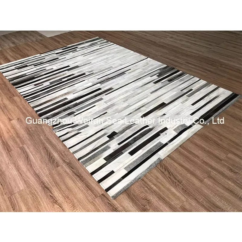 Imported Gray Striped Cowhide  - Home Textiles Importers In Usa ulasan dan harga