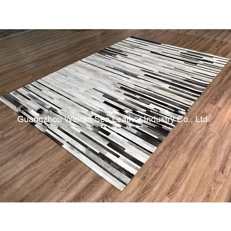 Imported Gray Striped Cowhide  - Home Textiles Importers In Usa ulasan dan harga