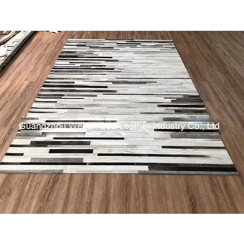 Imported Gray Striped Cowhide  - Home Textiles Importers In Usa ulasan dan harga