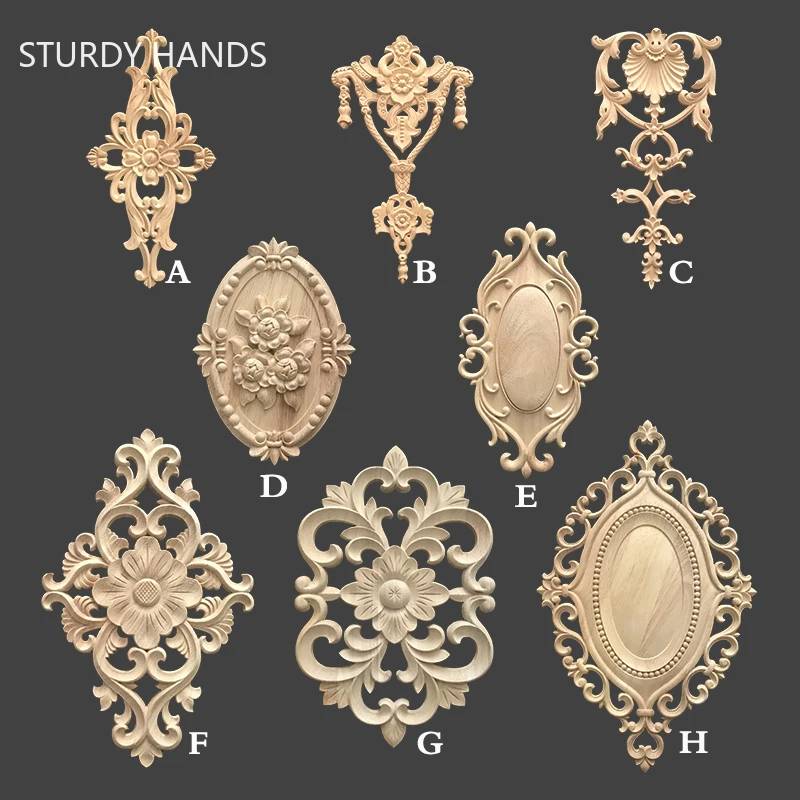Long Strip Carving Natural Woo - Vintage Home Textiles ulasan dan harga