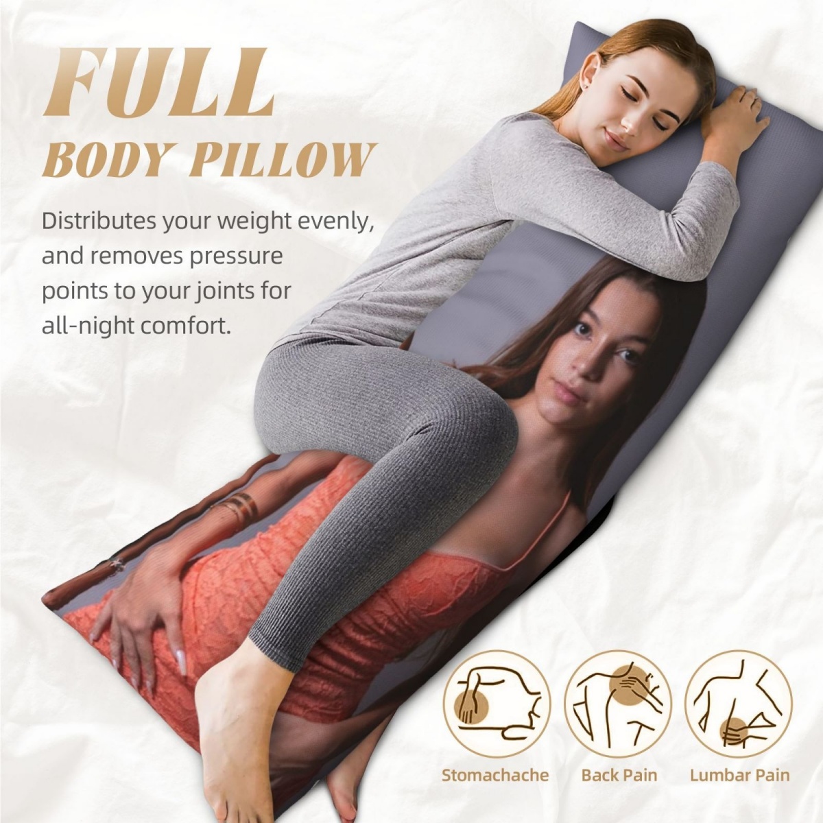 1 Custom Photo Body Pillowcase - Home Textiles & Furnishings ulasan dan harga